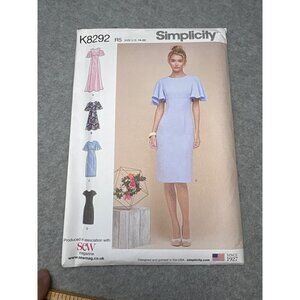 Simplicity K8292 Misses Dress Sewing Pattern Size 14 16 18 20 22 Uncut 2018